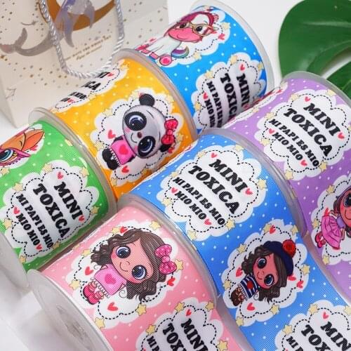 DIY Handmade Materials Printed Grosgrain Ribbon 50 Yard Per Size 52302