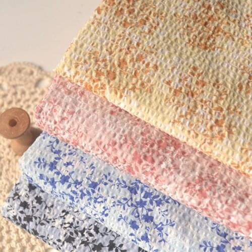 4-color Salt-shrink Pure Cotton Flower Branch Fabric Tops, Dresses, Doll Clothes, Tablecloths, Handmade Diy Fabrics