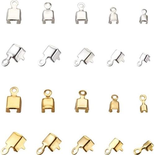 500pcs/Box Brass Cup Chain Ends Rhinestone Cup Chain Connectors Ends Rings Pendant Fit for 2.8mm 3.3mm 4mm 4.5mm 5mm Rhinestone