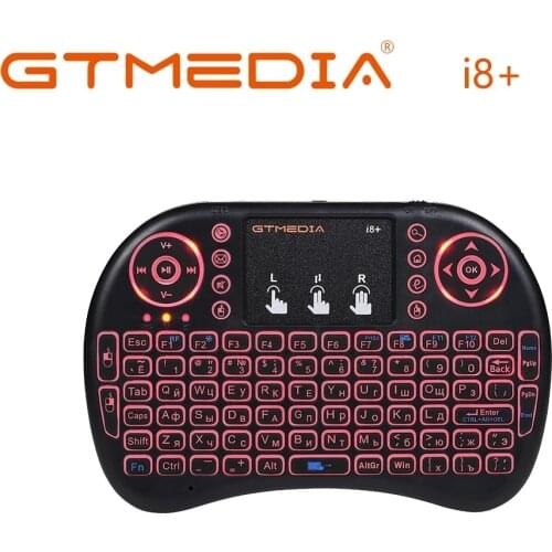 GTMEDIA i8+ Russian English Version 2.4GHz Wireless Keyboard Air Mouse With Touchpad Handheld Work With Android TV BOX Mini PC18