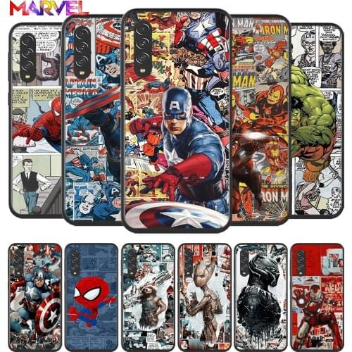 Spiderman captain america for Samsung Galaxy A90 A80 A70 A60 A50 A40 A30 A20 A2Core A10 Silicone Soft Black Phone Case Cover