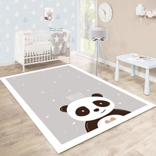 Bicycle Flower Nostalgia Birds pattern Kids Room Rug Play Mats Rug Crawling Mat