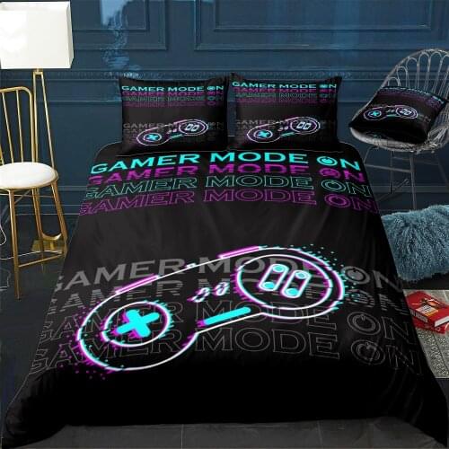 Gamer Mode on Gaming Duvet Cover Twin/Queen/King Size Luxury Comforter Bedding Set With Pillowcase Home Bed Decora Dropshipping