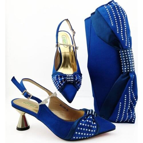 New Style Shoes and Bag Set African Set Italian Shoes with Matching Bag High Quality Wedding Shoes and Bag Set for African Party