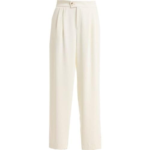 Gowani casual pleated pants high waist straight trousers