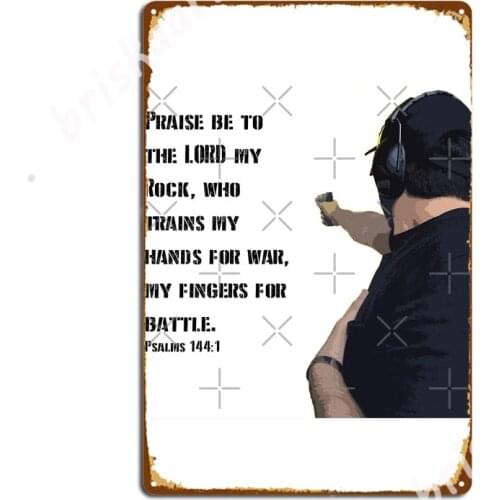Psalm 144:1 Metal Signs Club Party create Plaques Kitchen Tin sign Posters