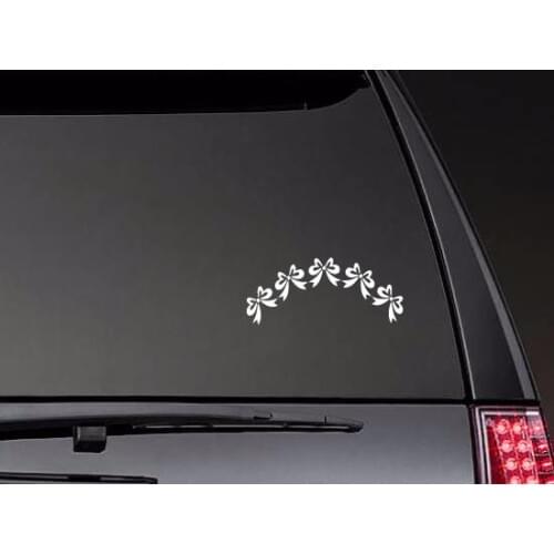 Five Bows Arch Vinyl Window Car Decal Stickers Rear windshield Art Decor ZP0359
