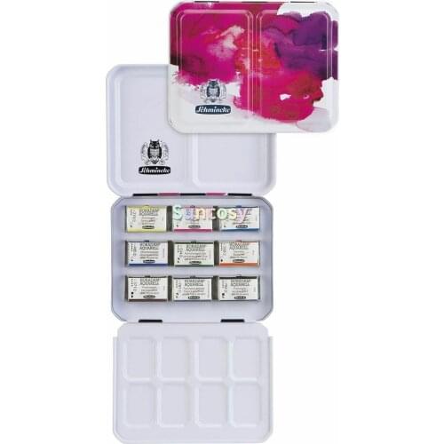 SCHMINCKE Horadam Watercolor Paint Set Ltd Edtn 9 Large Full Pans Travel Set - New! Artist Watercolor Pigments Set