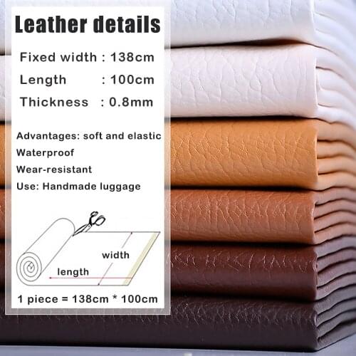 1.38m * 1m size Lychee texture leather Handmade Leather Piece Craft DIY Leather bag Belt Fabric Leatherette material