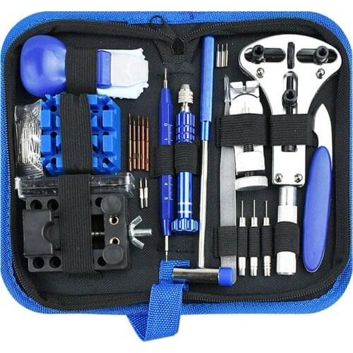 185pcs Watch Link Pin Remover Back Case Opener with Hammer Adjuster Watchmaker Repair Tools Kit for Watches Strap Bracelet Tool