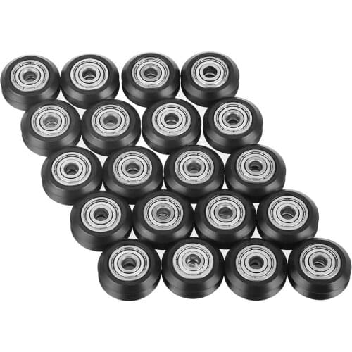 20pcs V Groove Wheel 5mm Hole 625zz Bearing Pulley Accessories CNC 3D Printer Dual Bearing Sliding