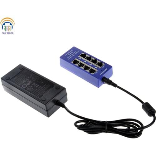24V60W Power Adapter with Passive PoE Connector Kit 15W Output POE Injector for 4 UBNT 24Volts IP Cameras