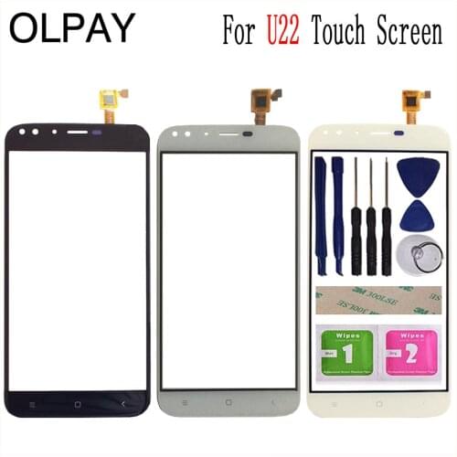 5.5'' Touch Glass Panel For Oukitel U22 Touch Screen Digitizer Glass Sensor Tools Free Adhesive+Clear Wipes