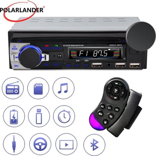 508 Car Radio Steering Wheel Remote Control MP3 Bluetooth Magnetic Mobile Phone Holder 3-USB 3.1A Host Player