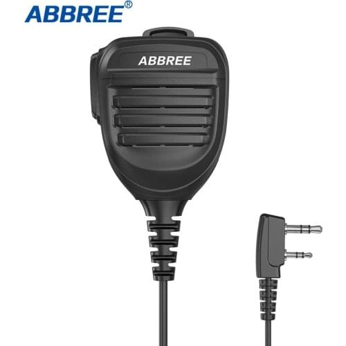 ABBREE AR-780 PTT Speaker Mic Handheld Microphone For Baofeng UV5R BF-888S UV-10R UV-S9PLUS Portable Radio Walkie Talkie