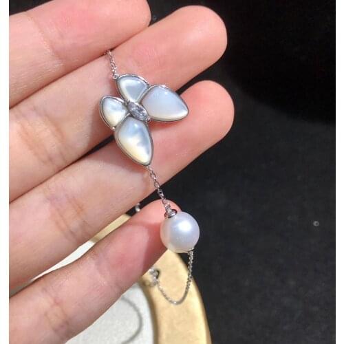 Butterfly 925 Sterling Silver Bracelet Settings Findings Mountings Base Parts Bangle for Crystal Agate Pearls Jade Coral Beads