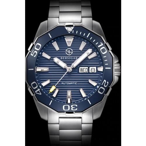 BERSIGAR Mechanical Watch Relogio Masculino Luminous Automatic Watch Stainless Steel Luxury Men Watches NH36 Free Shiping Items