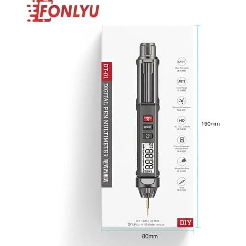 Sunshine DT-01 Pro 3 in 1 Pen-type Digital Multimeter Auto Intelligent Sensor Pen Tester Phase Sequences Meter Color Screen