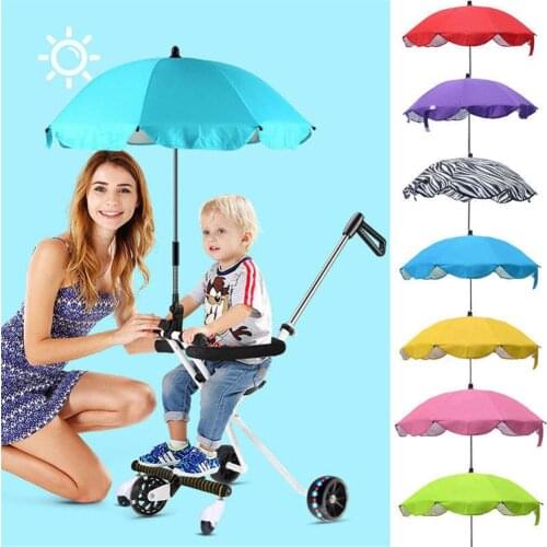 Baby Stroller Sun Umbrella Parasol Buggy Pushchair Pram Stroller Shade Canopy Covers Bracket Clip Folding Baby Cart Accessories