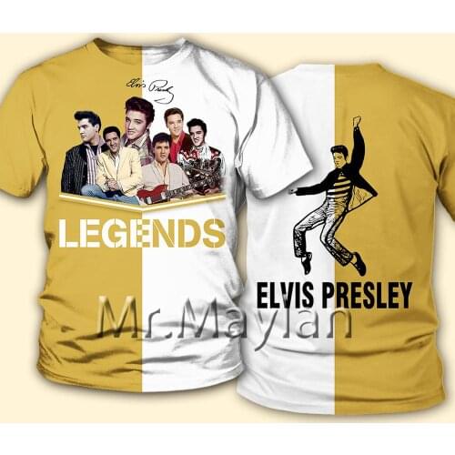 The King Elvis Presley 3D Printed Tee T shirt Men/women Rock Streetwear Tshirt Man Modis Clothes poleras hombre Hiphop Tops SW51