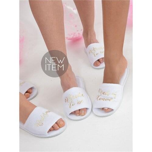 Personalized name glitter Hen Party Slippers Luxury gold bride groom Slipper bridesmaid proposal weddind favor mothers day gift