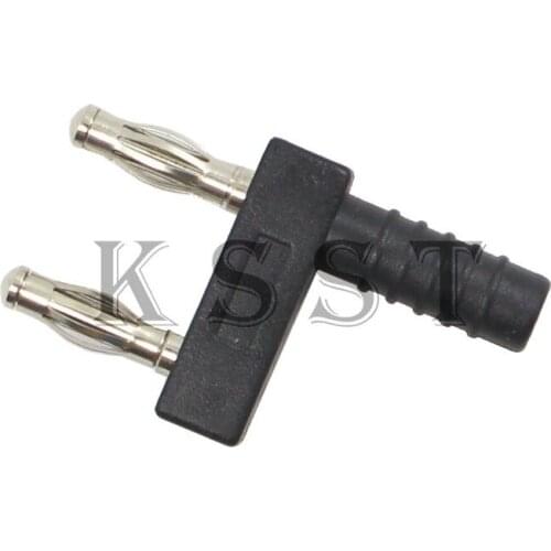CP203 10pcs Unshrouded insulated 4mm connecting plug with in line 4mm socket 14mm Pitch length