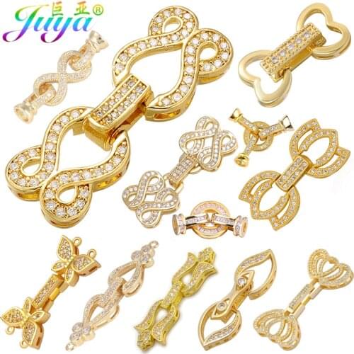 Juya DIY Bead Jewelry Mounts Making Supplies Fastener Closure Clasps For Natural Stone Pearls Bracelet Necklace Handmade