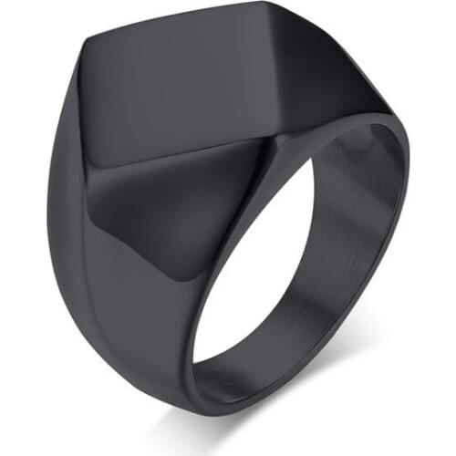 2020 Trendy Simple Design Geometric Big Rings Stainless Steel Domineering Exaggerated Rings Hip Hop Party Jewelry Wholesale