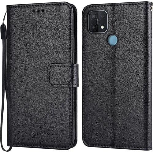 Flip Leather Case for OPPO A15 Case Classic Wallet Phone Case for OPPO A15 Funda on A15 Back Cover Soft Coque