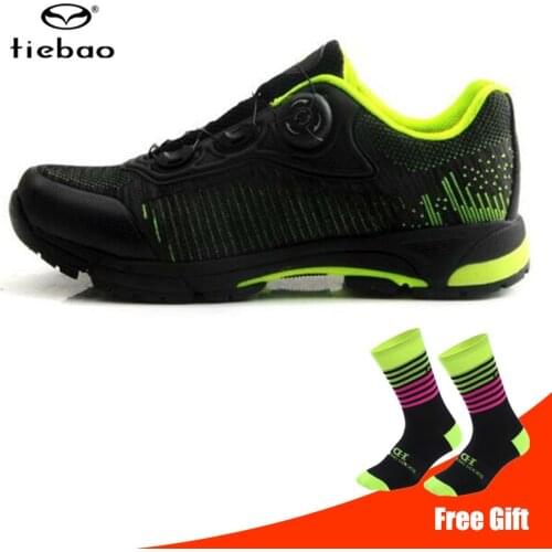 Tiebao MTB Leisure Cycling Shoes men zapatillas mtb hombre ciclismo Bike Racing Athletic Self-Locking Sneakers Bicycle Shoes