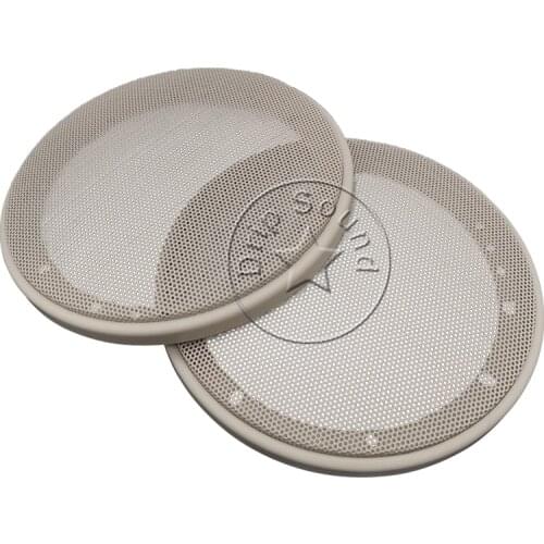 For 6.5 Inch Speaker Grill Cover 6.5" Hige-grade Car Audio Decorative Circle Metal Mesh Grille Protection Net 183mm #Beige