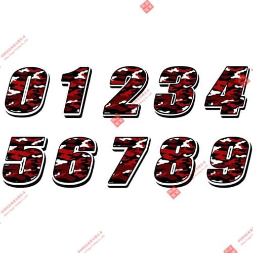 Personality Racing Number Car Stickers Decals Accessories Auto Decorative Stickers PVC