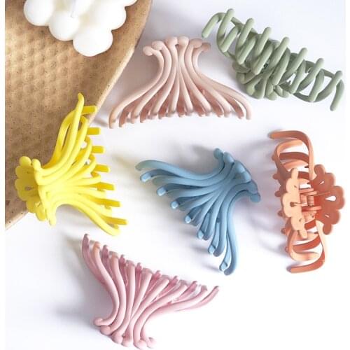 Fashion Hair Clips for Hair Women Claw Clip Hair Clips Frosted Colorful Candy Color Clip Hair Barrettes Girls Hair Accessories