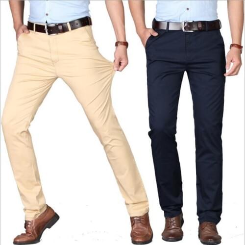 Men Wedding Party Dress Social Trousers No iron Straight Trousers Suit Pants Men Casual Office Pants Formal Pants