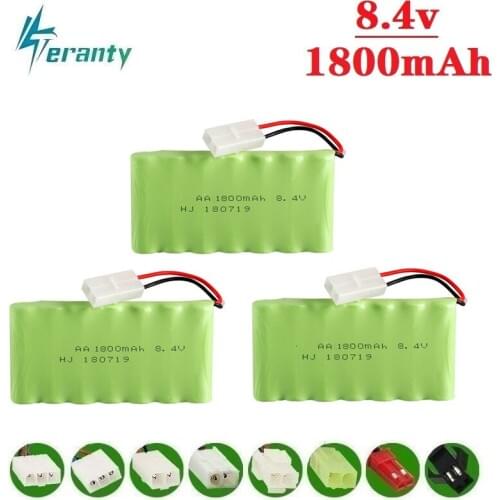 Upgrade 8.4v 1800mah NiMH Battery For Rc Toys Cars Tanks Trucks Robots Guns Boats AA Ni-MH 8.4v Rechargeable Battery Pack 3pcs