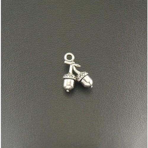 8Pcs Acorn Charms Pendant Tibetan Silver Color Accessories Fit Diy Earring Handmade Findings Jewelry Making Supplies Wholesale