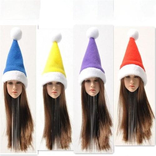 Christmas Gift 1/6 Scale Plush Hat Christmas Hat Winter Warm Hat Soldier Decoration Model For Action Figure Body