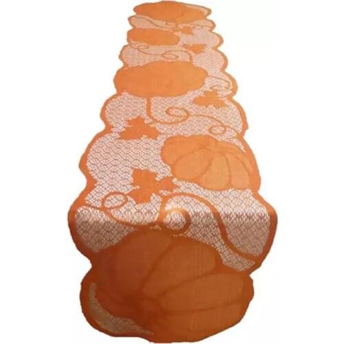 Halloween Maple Leaves Pumpkin Table Runner Tablecloth Pumpkin Harvest Fireplace Scarf Decoration Table Cover Home Decoration