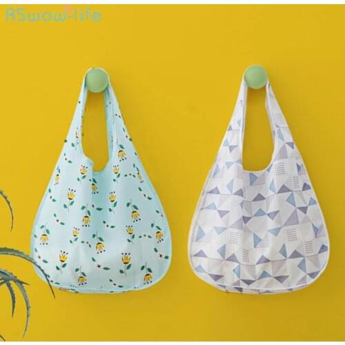 Grocery Bag Holder Portable Collapsible Supermarket Shopping Bag Waterproof Portable Green Bag Mesh Bag For Home Storage