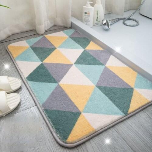 Thick Cashmere Bathroom And Toilet Absorbent Non-Slip Floor Mats Entrance Door Carpet Bedroom Carpets Simple Bedside Blanket
