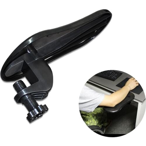 Rotating Computer Arm Rest Pad, Adjustable Wrist Rest Extender, Mouse Arm Support for Home and Office, Black