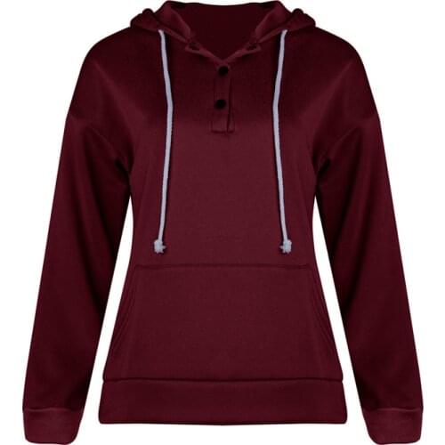 Women Hoodie Sweatshirts Autumn Winter Europe And America Fashion 2020 Oversize Ladies Pullovers Pocket Solid Hooded Jacket 3XL