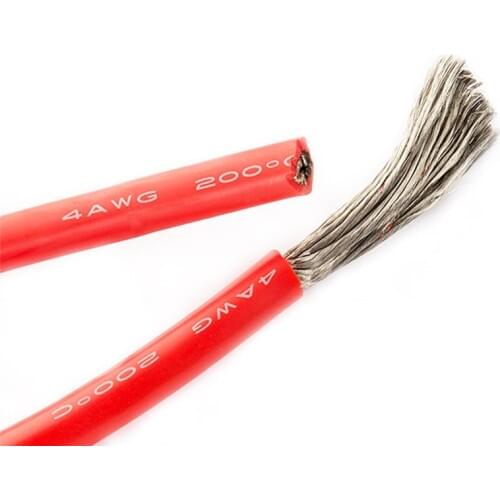 1meter High Current 4AWG 6AWG Soft Silicone Rubber Wire Cable