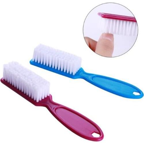 1PC Nail Brush Cleaning Remove Dust Powder Plastic Cleaner for UV Gel Nails Art Manicure Care Accessory LA095