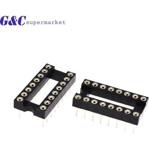 5/10/20/50PCS Round Hole 16pin Pitch 2.54mm DIP IC Sockets Adaptor