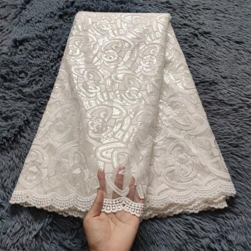 African Lace Fabric 2021 High Quality Tulle Lace French Net Laces With Sequins Embroidery Special For Wedding JL068
