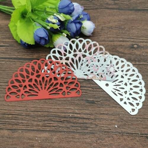 AOKEDIY Flower Sector Fan Metal Cutting Dies Stencils For DIY Scrapbooking Decorative Embossing Handcraft Die Cutting Template