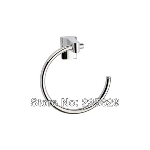 Free Shipping, Zinc Alloy towel ring bathroom accessories with Chrome Finish, Modern Towel Rings