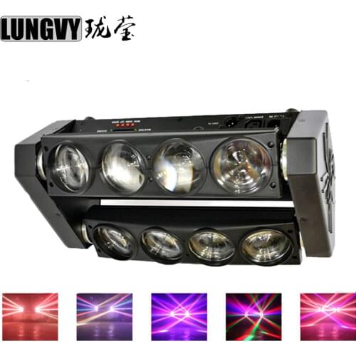 Free Shipping NEW Product 8x10w RGBW Led Spider Beam Moving Head Led Stage Lighting Effect Spider Disco Lights