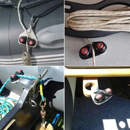 Black Aluminium Nylon Clip Cord Lock Cam Cleat Sailboat Kayak Dinghy Accessory